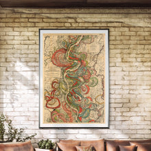 Load image into Gallery viewer, Harold Fisk Mississippi River Map Sheet 10 Framed Hanging In A Sun Room