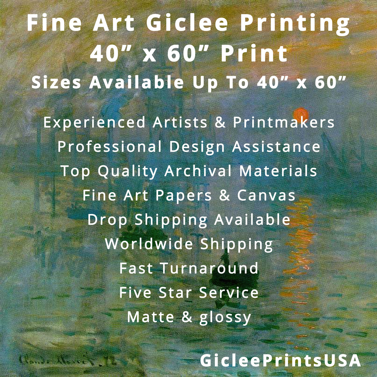 slim Frastødende aflivning Giclee Printing For Artists & Photographers, 40" x 60" Fine Art Prints –  GicleePrintsUSA.com