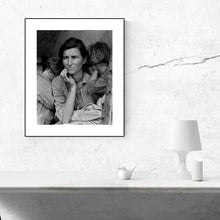 Load image into Gallery viewer, Dorothea Lange's Migrant Mother Framed Hanging Above A Table