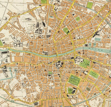 Load image into Gallery viewer, Bacon's Plan of Dublin Ireland & Suburbs Map Print Closeup