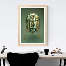 Load image into Gallery viewer, Faberge 15th Anniversary Egg Art Print Hanging Above a Desk