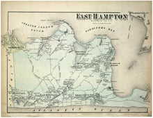 Load image into Gallery viewer, 1873 Beer's Map Of East Hampton Fine Art Print