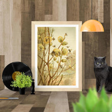 Load image into Gallery viewer, Honey Bees on Pussywillow Art Print