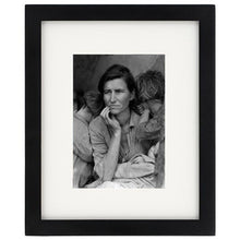 Load image into Gallery viewer, Dorothea Lange Migrant Mother Print With White Mat & Black Wooden Frame