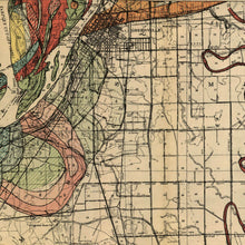 Load image into Gallery viewer, Harold Fisk Mississippi River Map Sheet 9 Enlarged Area Show Level of Detail
