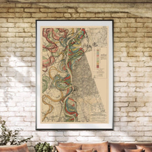 Harold Fisk Mississippi River Map Print Sheet 12