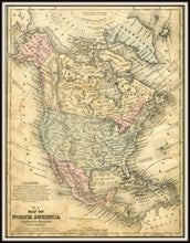 Load image into Gallery viewer, Mitchell's No. 4 Map of North America, School & Family Geography Print