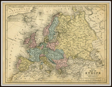 Load image into Gallery viewer, Mitchell's No. 21 1852 Map of Europe & Russia Reproduction Art Print