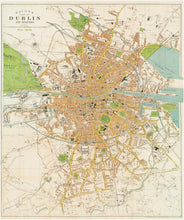 Load image into Gallery viewer, Bacon&#39;s Plan of Dublin Ireland &amp; Suburbs Map Print
