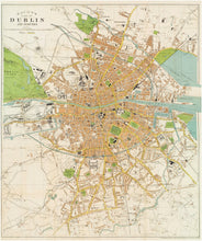 Load image into Gallery viewer, Bacon's Plan of Dublin Ireland & Suburbs Map Print
