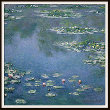 Load image into Gallery viewer, Claude Monet Water Lilies at Giverny Art Print In a Simple Black Metal Frame
