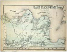 Load image into Gallery viewer, 1873 Beer&#39;s Map Of East Hampton Fine Art Print
