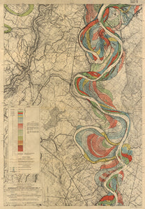 Harold Fisk Mississippi River Map Print Sheet 14