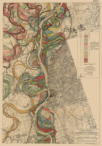 Harold Fisk Mississippi River Map Print Sheet 12