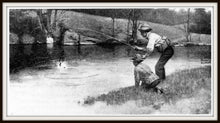 Load image into Gallery viewer, Norman Rockwell Print, Along the Trout Stream, Art Print, Fishing Art, Fisherman, Fishing Decor, Fishing Gifts
