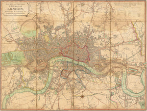 1813 London Map Print